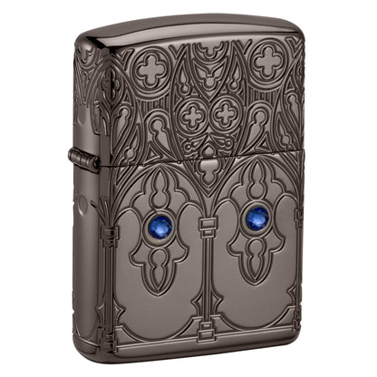 Zippo Gothic Window Design Armor® Black Ice® Windproof Lighter
