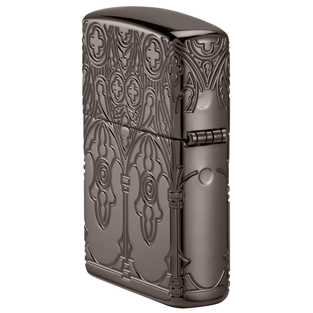 Zippo Gothic Window Design Armor® Black Ice® Windproof Lighter
