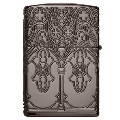 Zippo Gothic Window Design Armor® Black Ice® Windproof Lighter