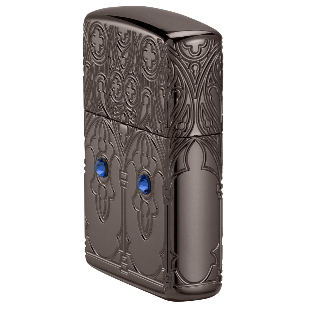 Zippo Gothic Window Design Armor® Black Ice® Windproof Lighter