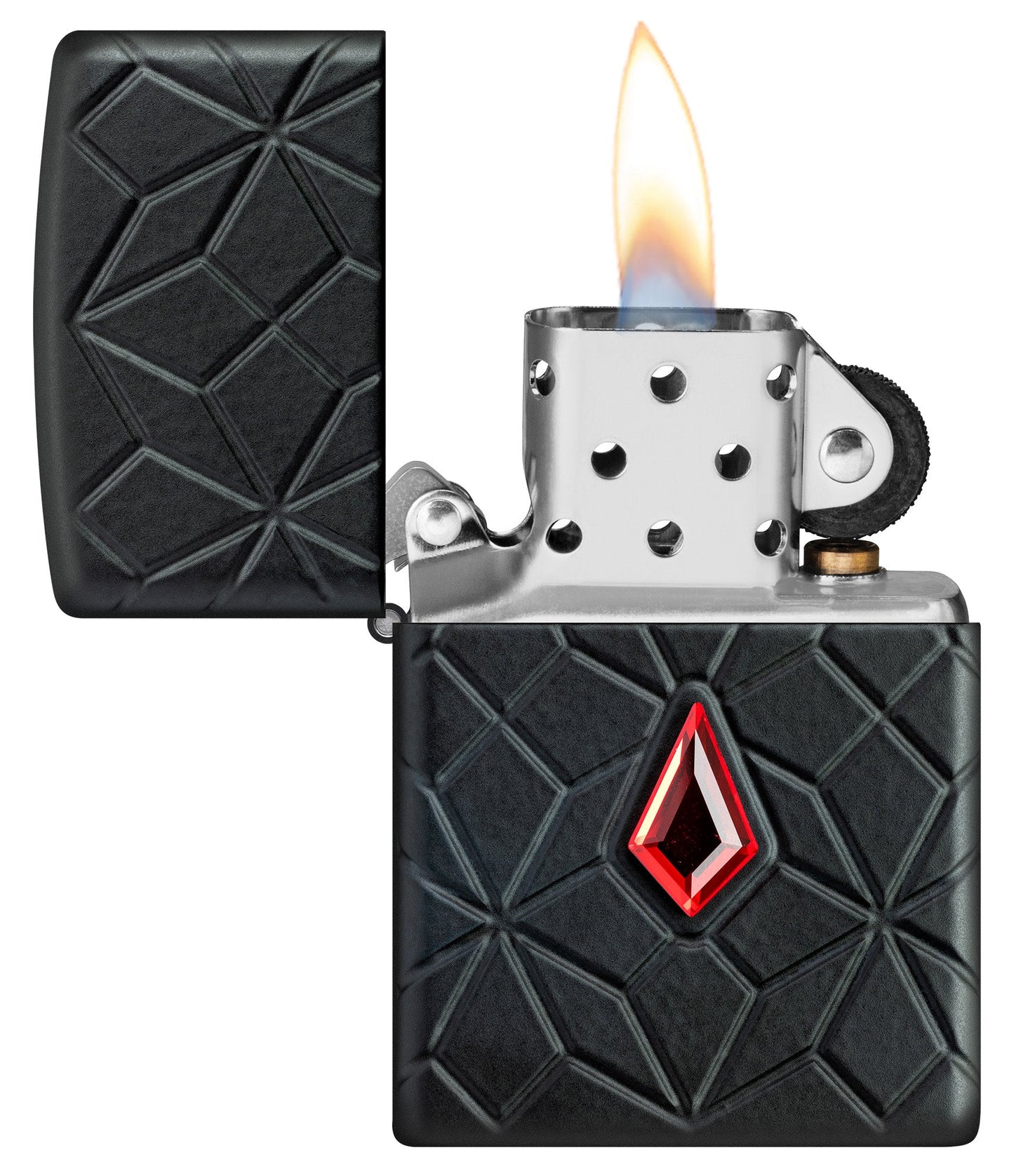 Zippo Crystal Design Armor® Black Matte Windproof Lighter