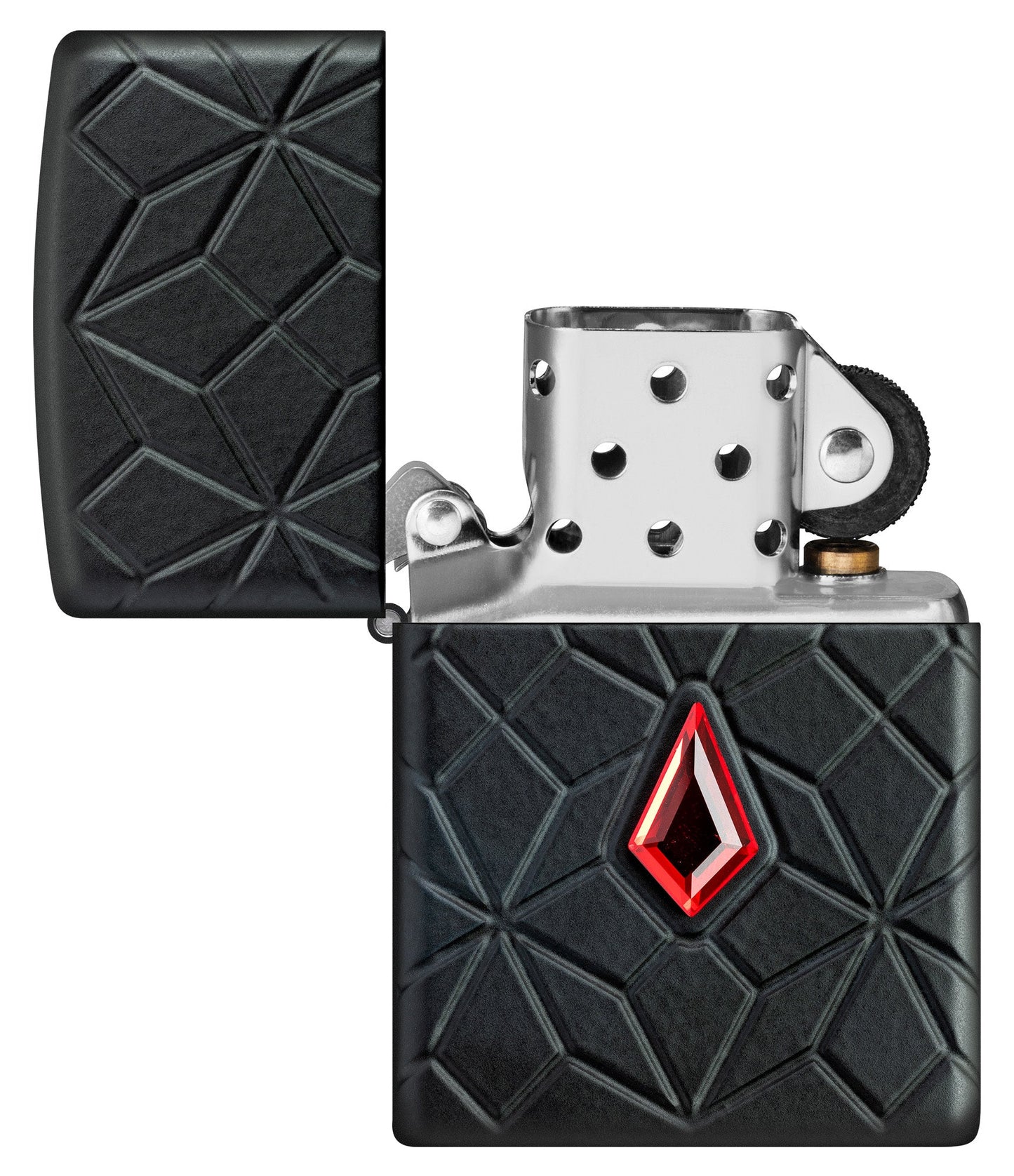 Zippo Crystal Design Armor® Black Matte Windproof Lighter