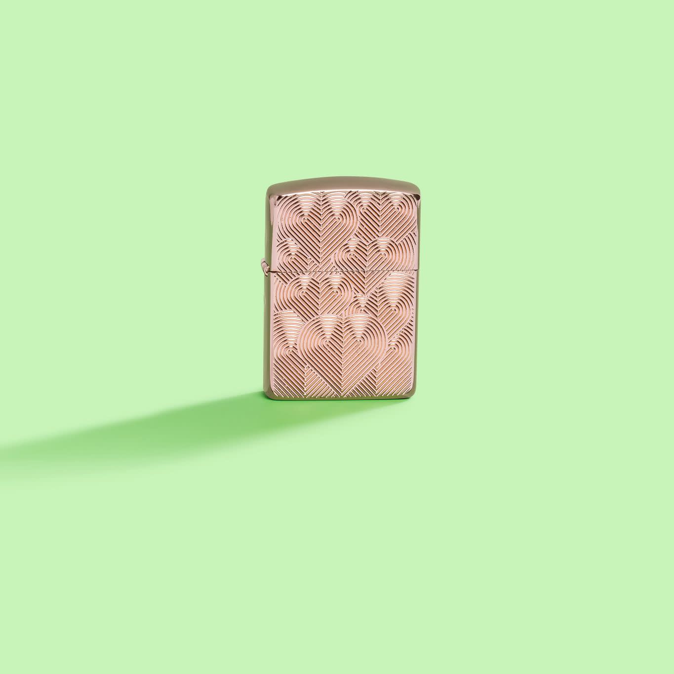 Zippo Hearts Armor High Polish Rose Gold Windproof Lighter