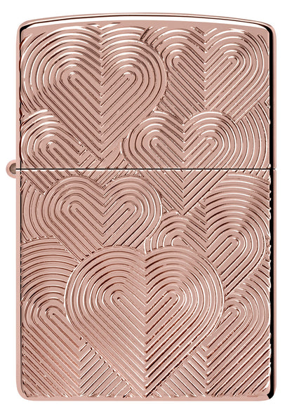 Zippo Hearts Armor High Polish Rose Gold Windproof Lighter