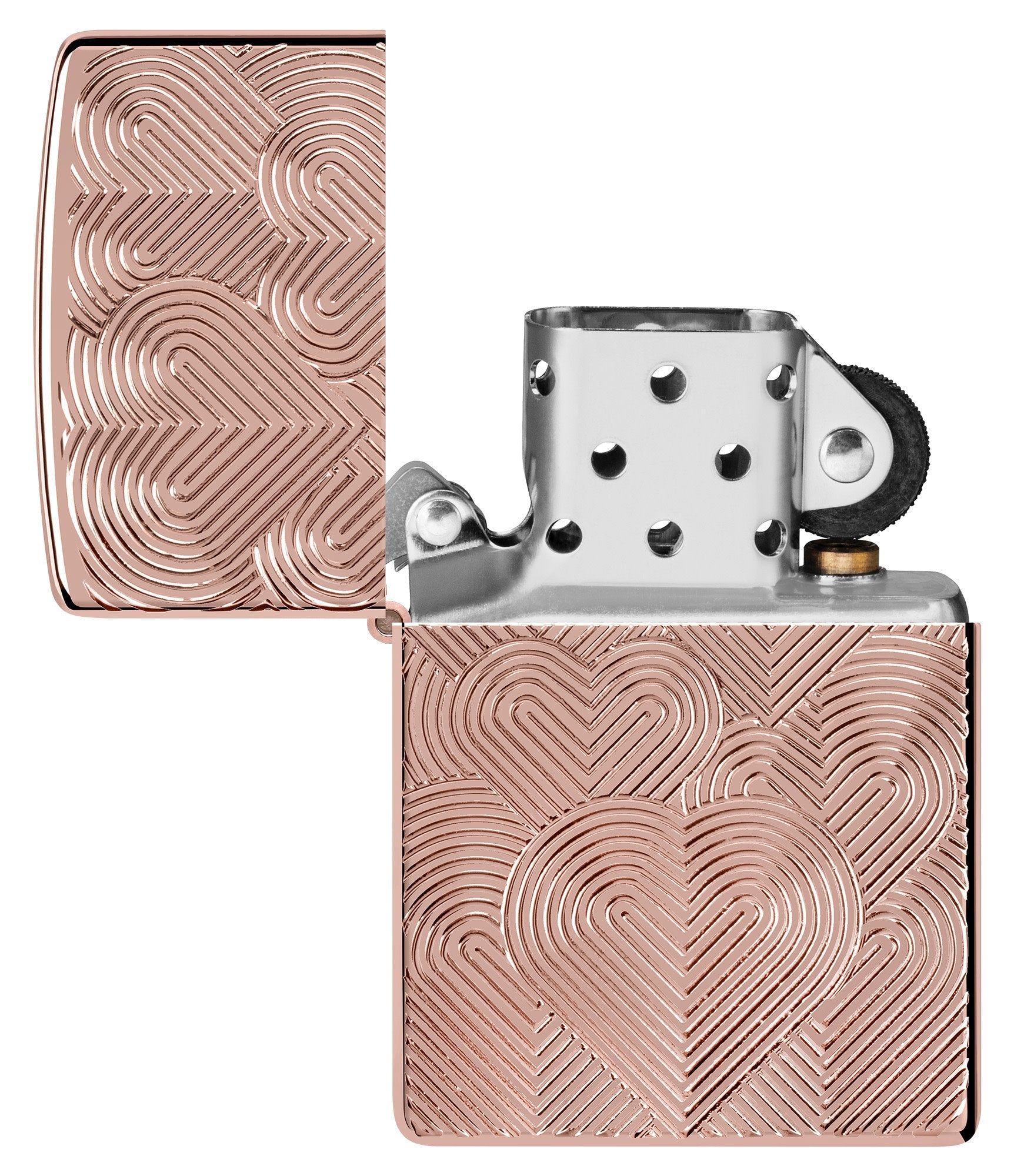 Zippo Hearts Armor High Polish Rose Gold Windproof Lighter