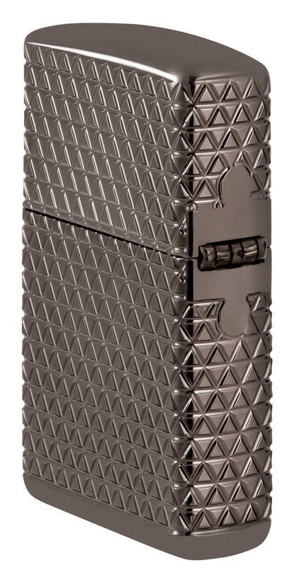 Zippo Diamond Pattern Design Armor® Black Ice® Windproof Lighter
