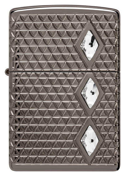 Zippo Diamond Pattern Design Armor® Black Ice® Windproof Lighter