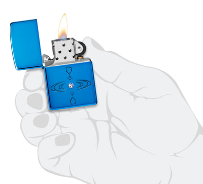 Zippo Simple Design Armor High Polish Blue Windproof Lighter