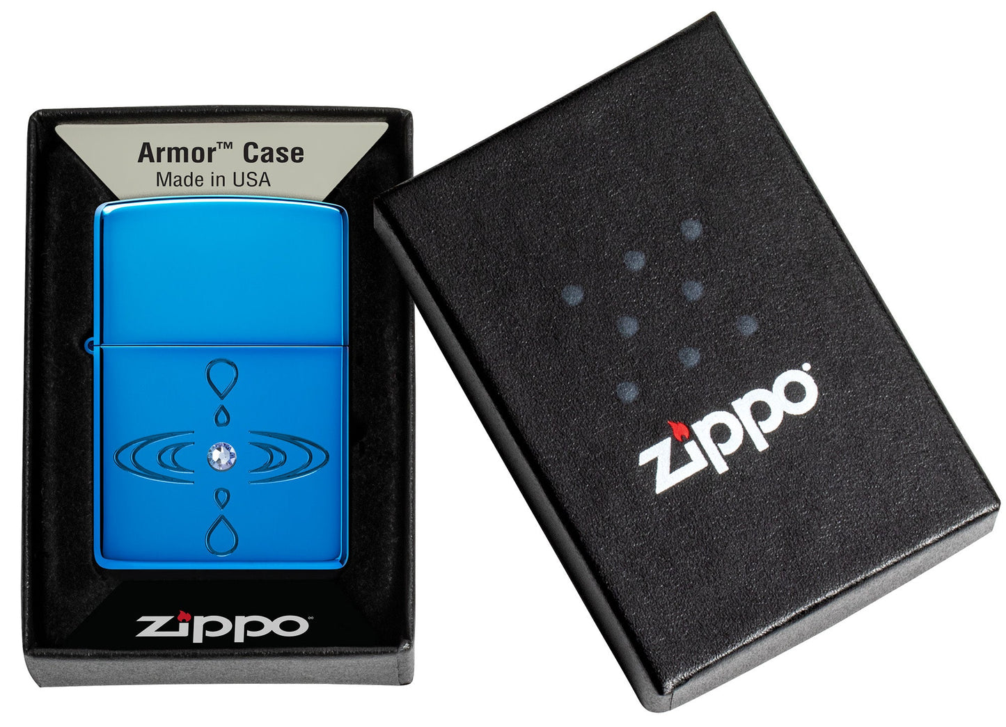 Zippo Simple Design Armor High Polish Blue Windproof Lighter