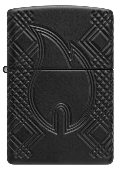 Zippo Rivet Flame Design Armor® Black Matte Windproof Lighter