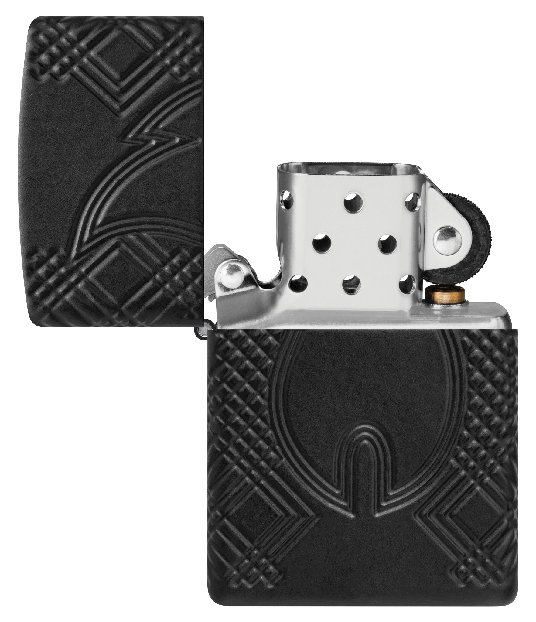 Zippo Rivet Flame Design Armor® Black Matte Windproof Lighter