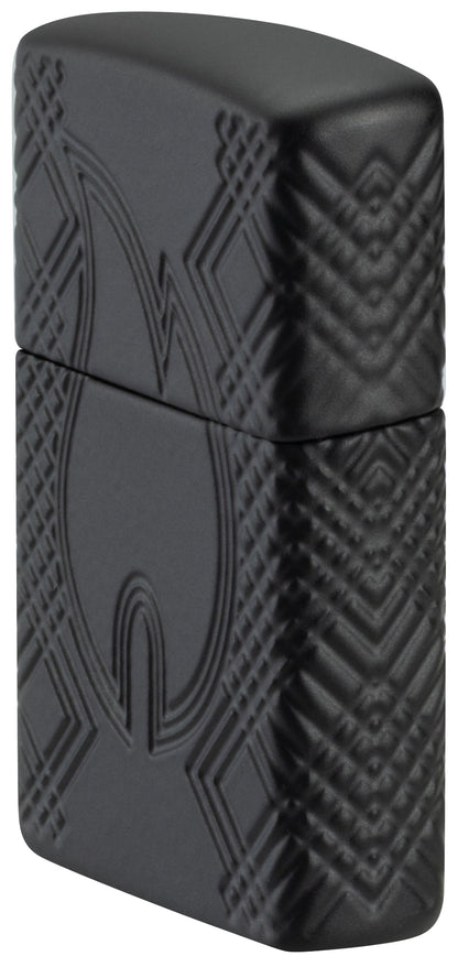 Zippo Rivet Flame Design Armor® Black Matte Windproof Lighter