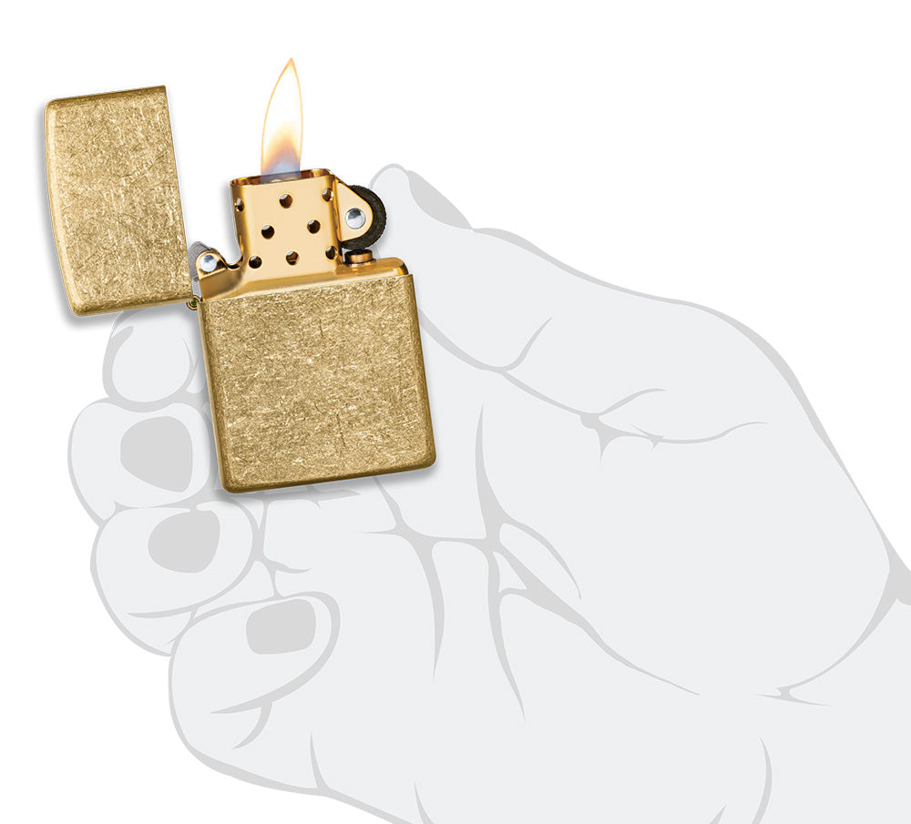 Zippo Classic Tumbled Brass Windproof Lighter