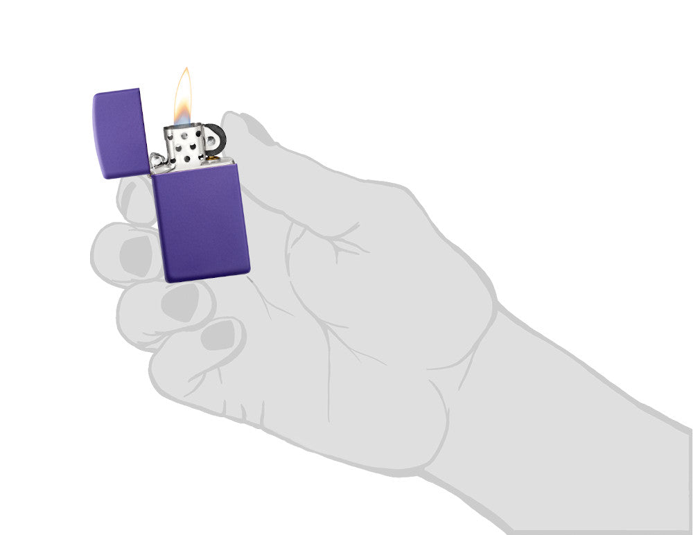 Zippo Slim® Purple Matte Windproof Lighter