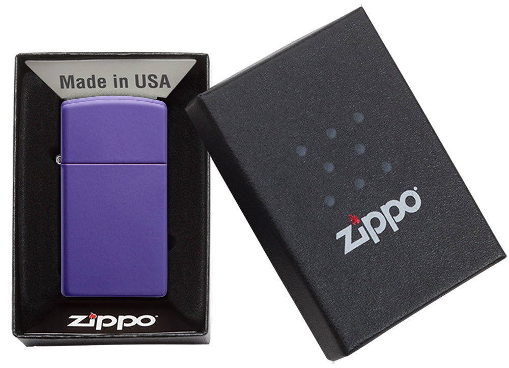 Zippo Slim® Purple Matte Windproof Lighter