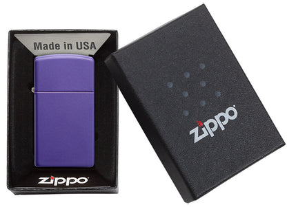 Zippo Slim® Purple Matte Windproof Lighter