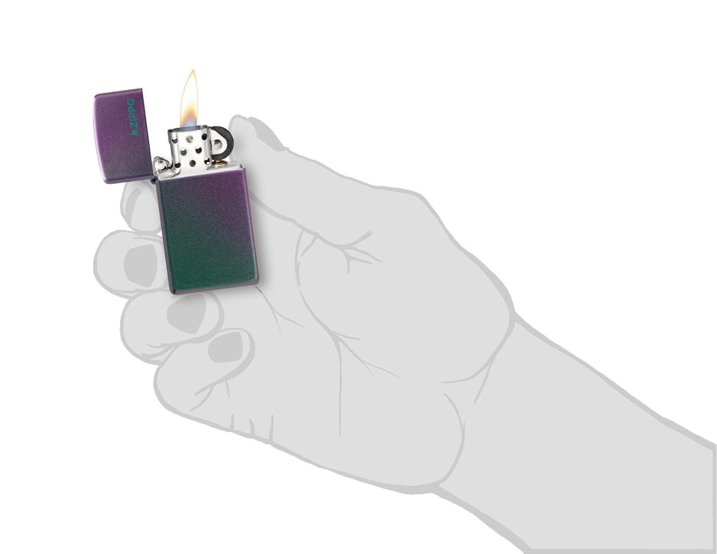 Zippo Slim® Iridescent Logo Windproof Lighter