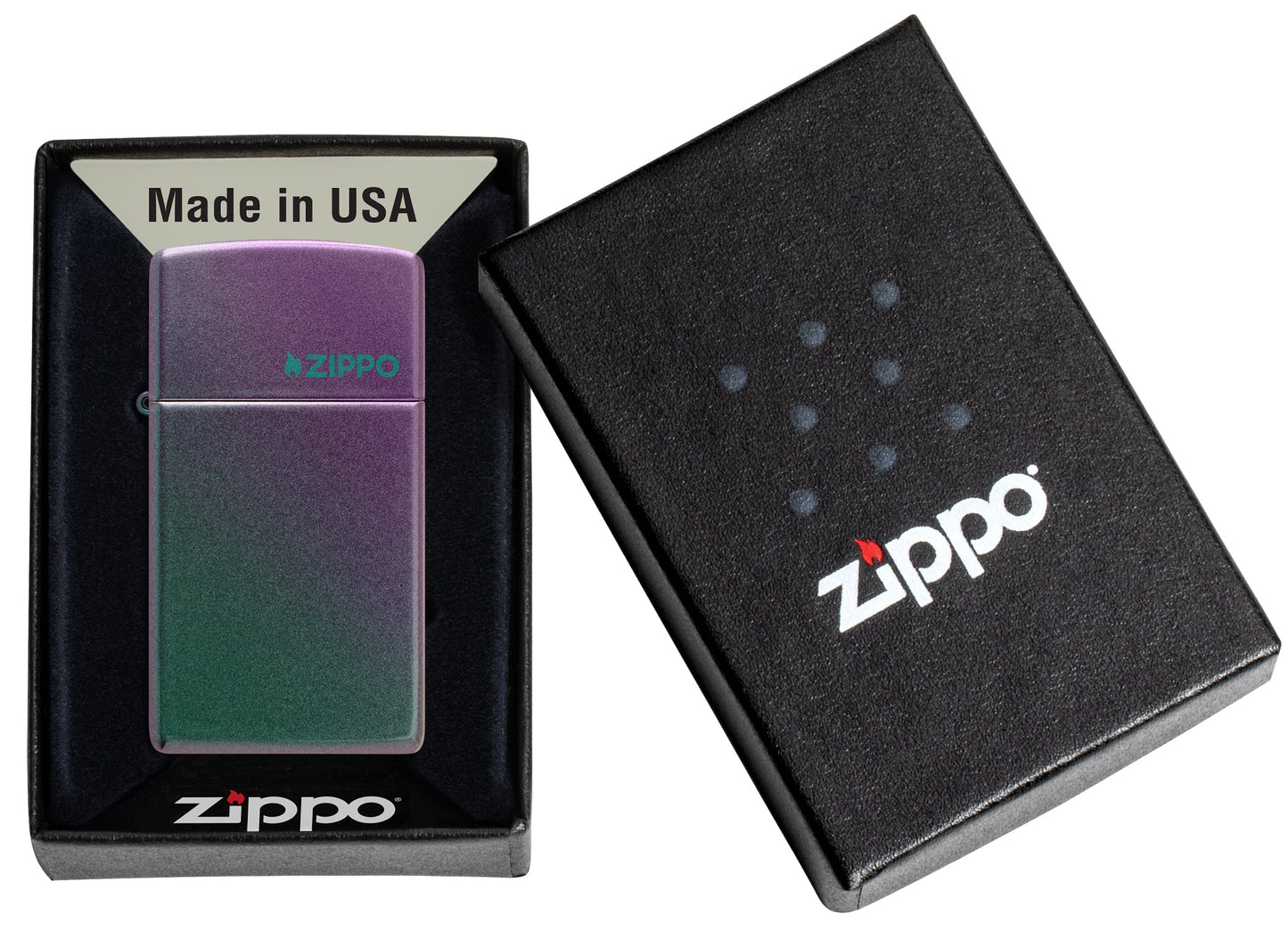 Zippo Slim® Iridescent Logo Windproof Lighter
