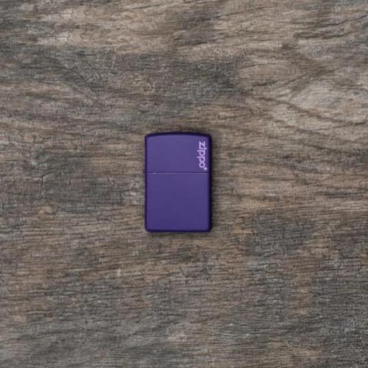 Zippo Classic Purple Matte Logo Windproof Lighter
