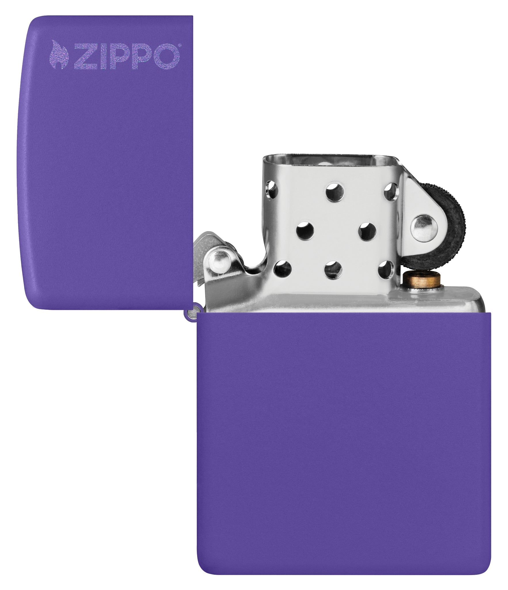 Zippo Classic Purple Matte Logo Windproof Lighter