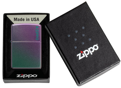 Zippo Classic Iridescent Logo Windproof Lighter