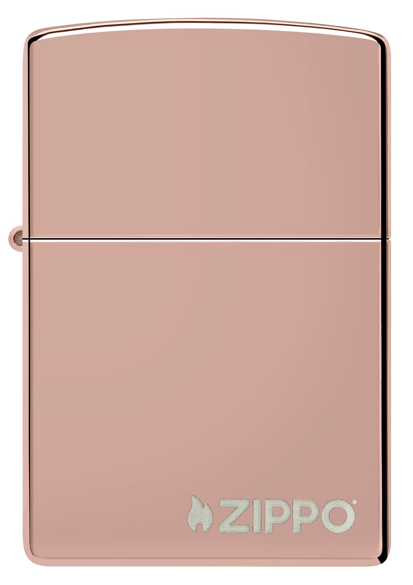 Zippo High Polish Rose Gold Logo Windproof Lighter
