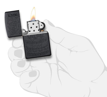 Zippo Black Matte Two Tone Design Windproof Lighter