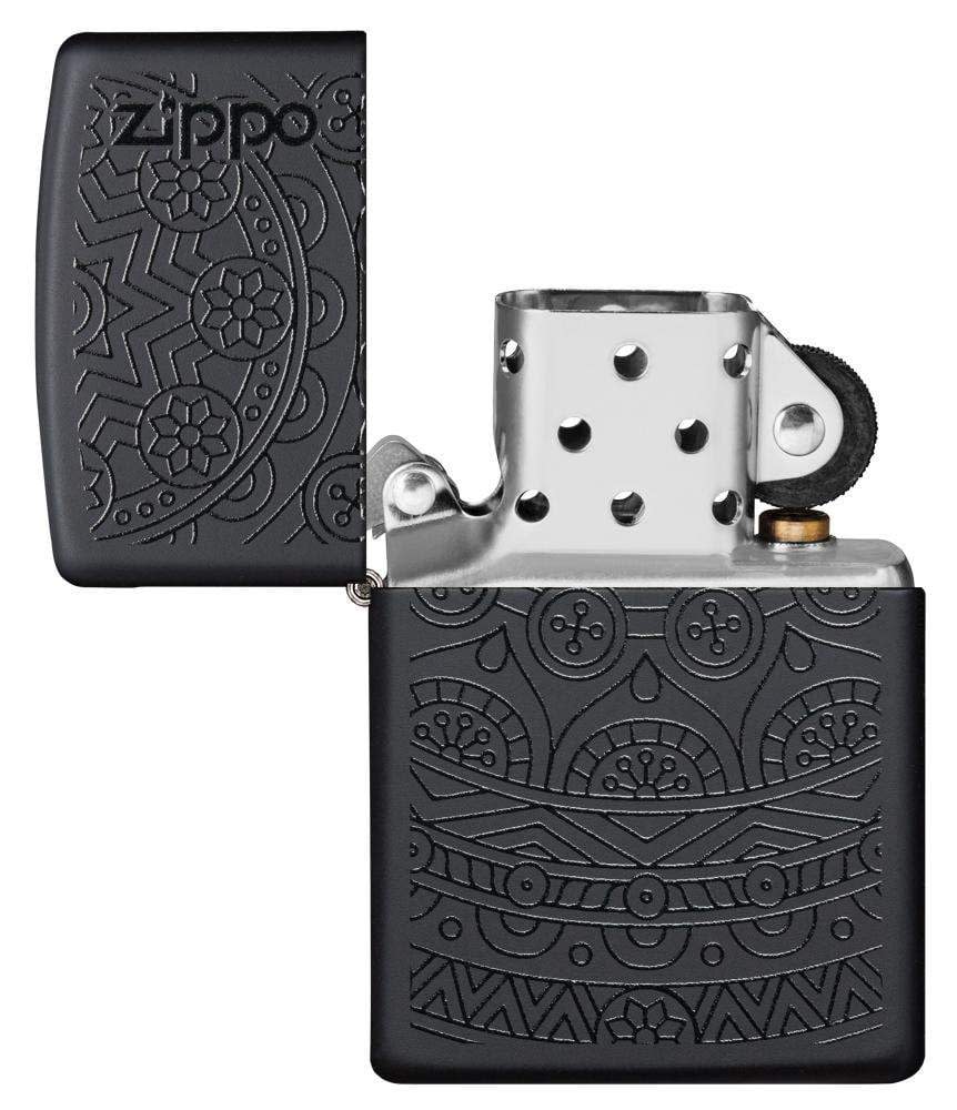 Zippo Black Matte Two Tone Design Windproof Lighter