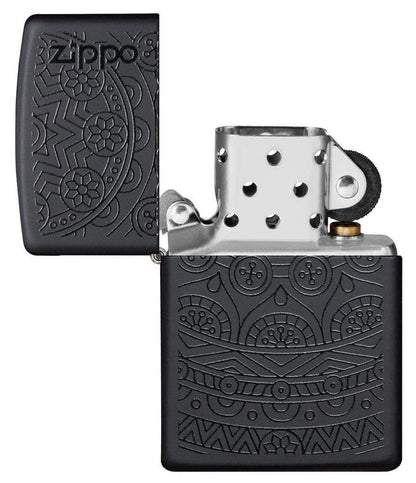 Zippo Black Matte Two Tone Design Windproof Lighter