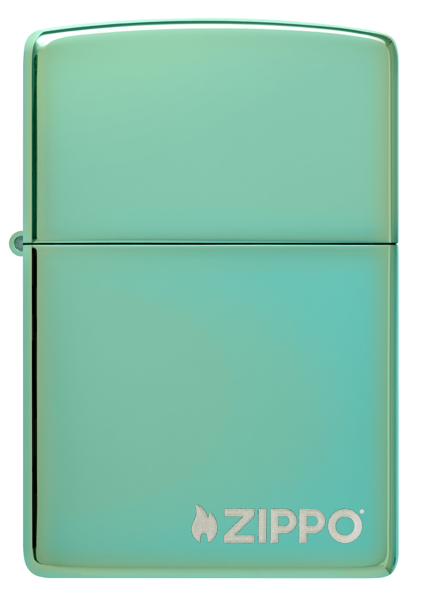 Zippo Classic High Polish Green Logo Windproof Lighter