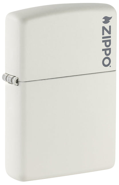 Zippo Classic White Matte Logo Windproof Lighter