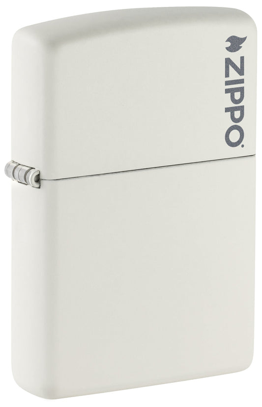 Zippo Classic White Matte Logo Windproof Lighter