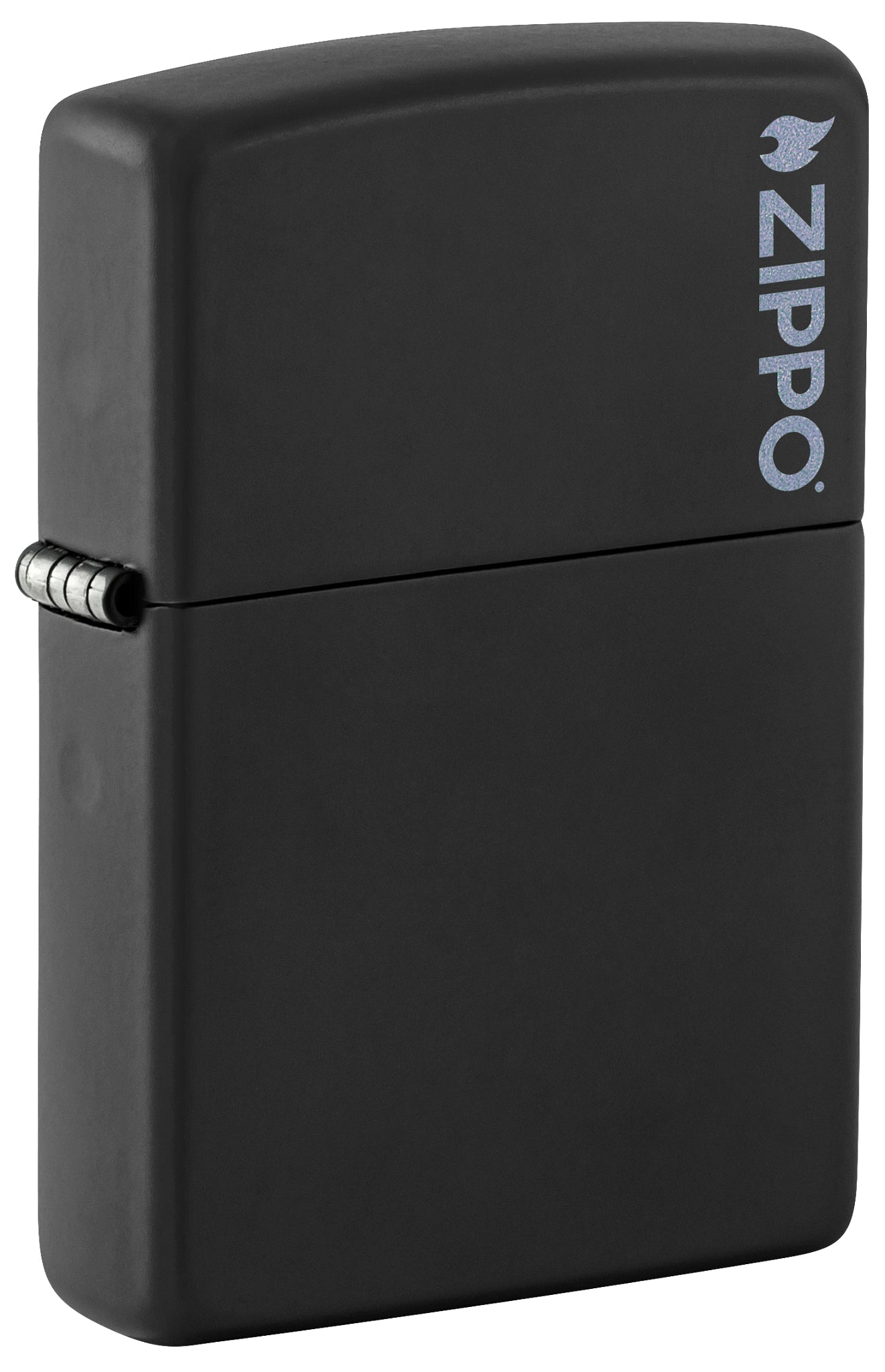 Zippo Classic Black Matte Logo Windproof Lighter
