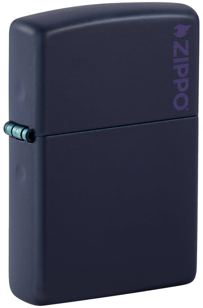 Zippo Classic Navy Matte Logo Windproof Lighter