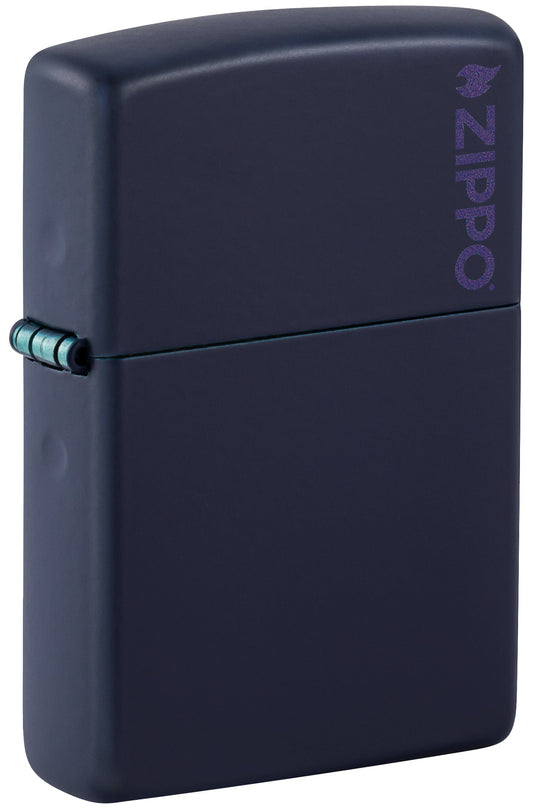 Zippo Classic Navy Matte Logo Windproof Lighter