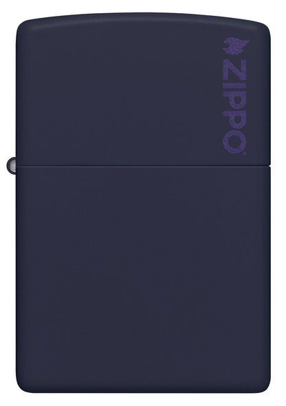 Zippo Classic Navy Matte Logo Windproof Lighter