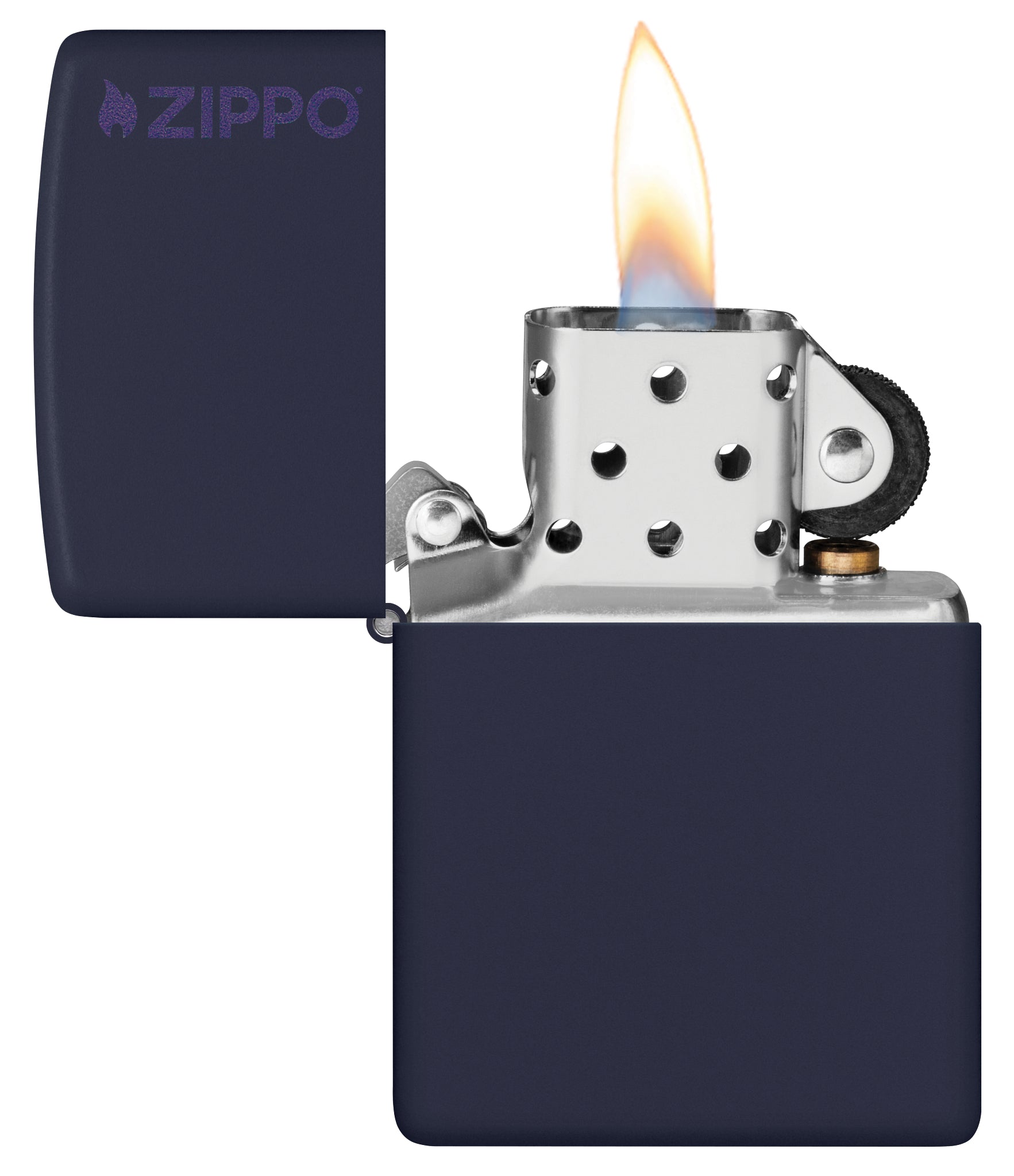 Zippo Classic Navy Matte Logo Windproof Lighter