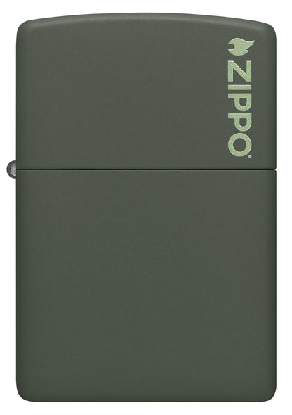 Zippo Classic Logo Green Matte Windproof Lighter
