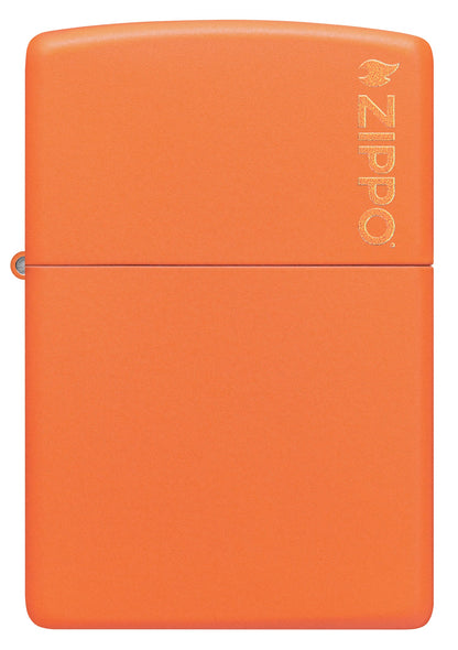 Zippo Classic Orange Matte Logo Windproof Lighter