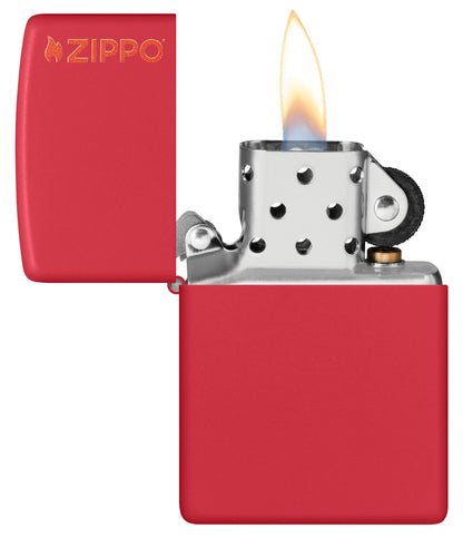 Zippo Classic Red Matte Logo