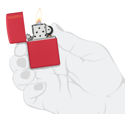 Zippo Classic Red Matte Logo