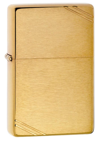 Zippo Vintage w/ Slashes Brushed Brass Lighter