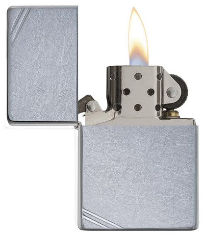 Zippo Street Chrome™ Vintage with Slashes Windproof Lighter