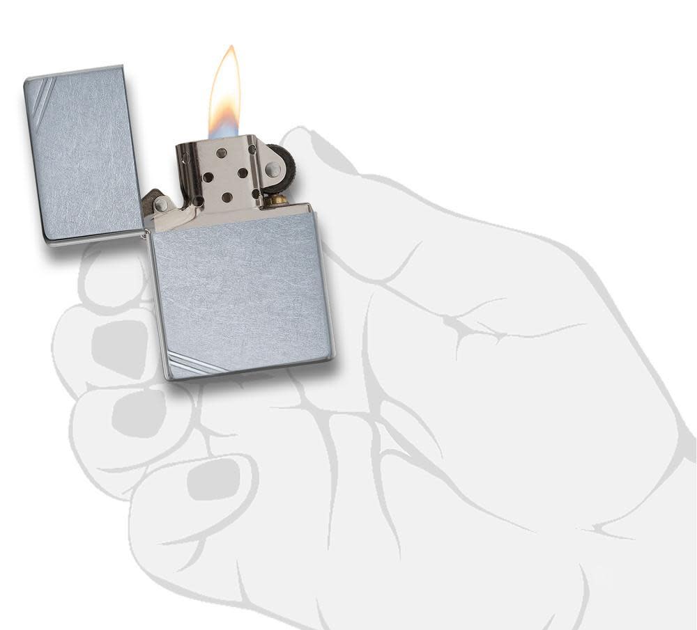 Zippo Street Chrome™ Vintage with Slashes Windproof Lighter