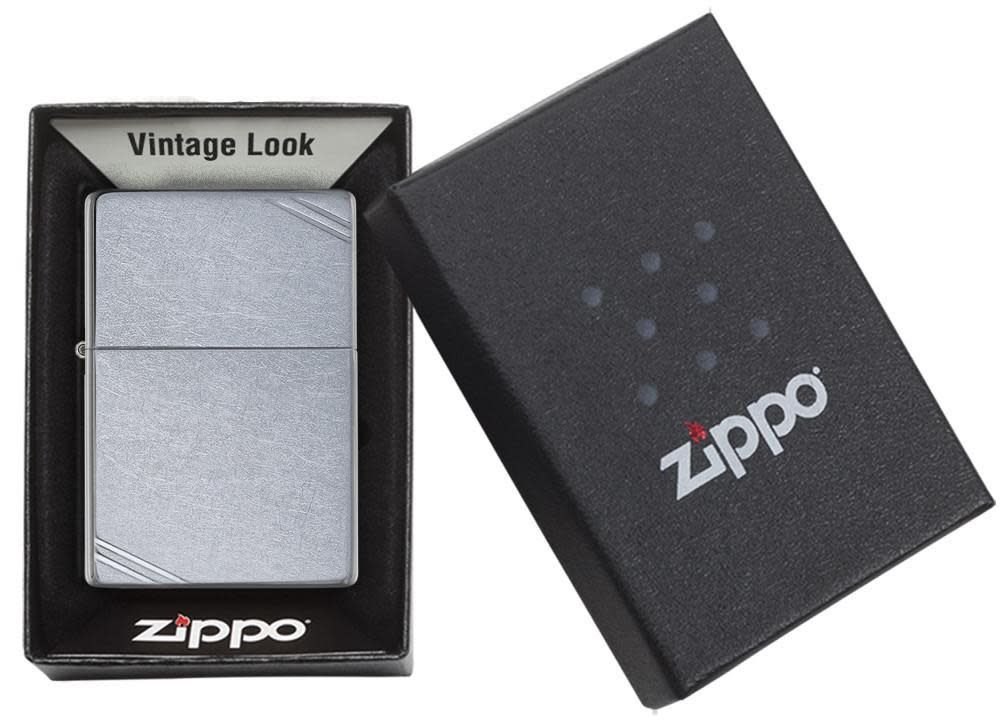 Zippo Street Chrome™ Vintage with Slashes Windproof Lighter
