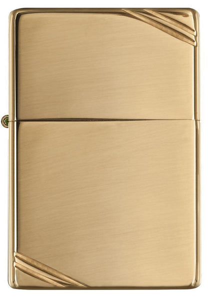 Zippo High Polish Brass Vintage w/ Slashes Windproof Lighter
