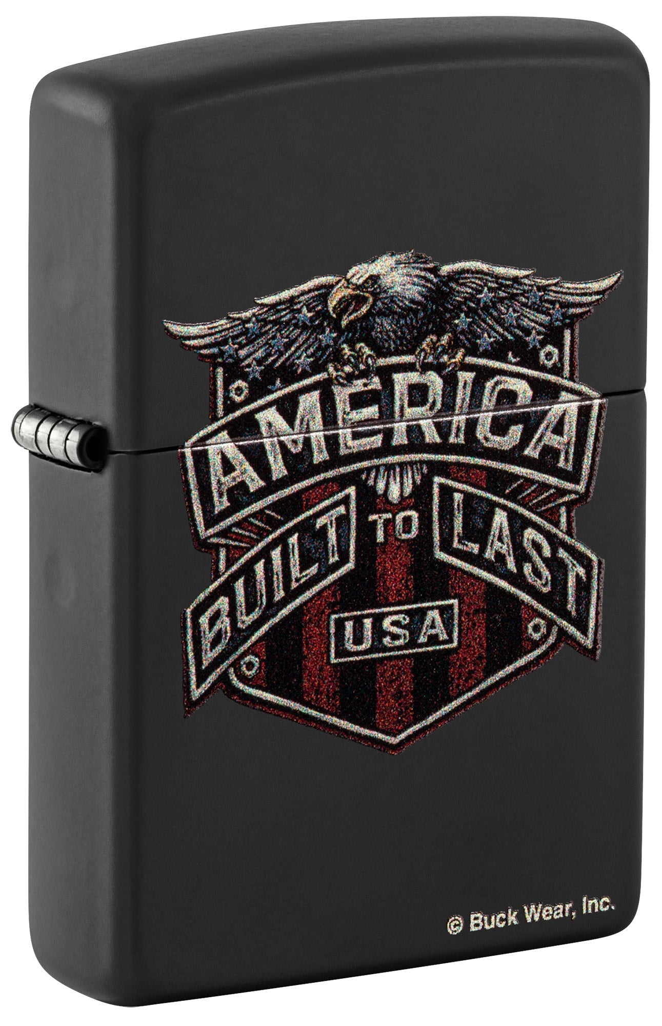 Zippo Buck Wear™ Built to Last Design Black Matte Windproof Lighter