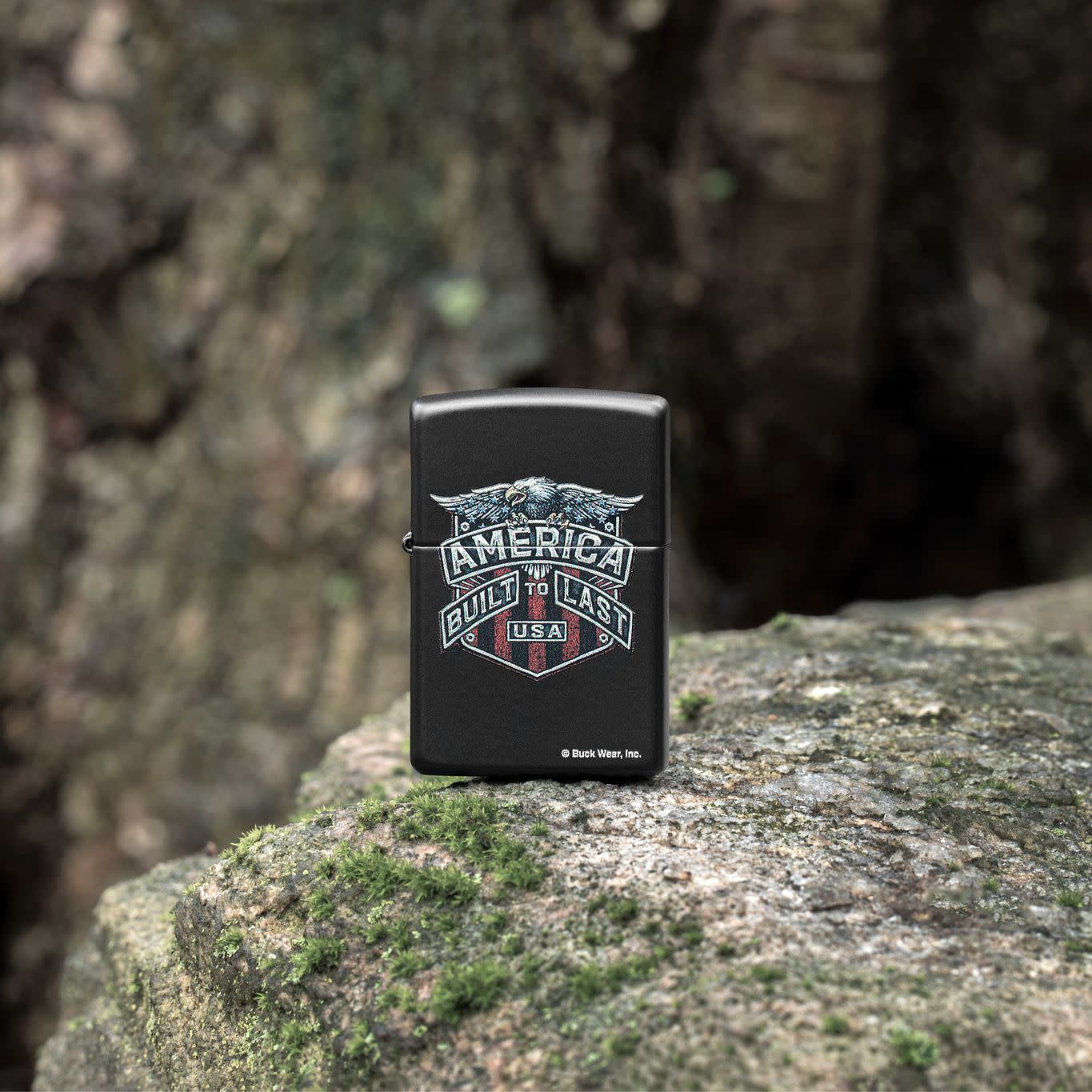 Zippo Buck Wear™ Built to Last Design Black Matte Windproof Lighter