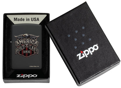 Zippo Buck Wear™ Built to Last Design Black Matte Windproof Lighter