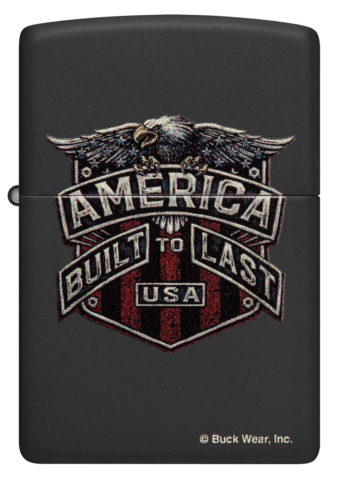 Zippo Buck Wear™ Built to Last Design Black Matte Windproof Lighter
